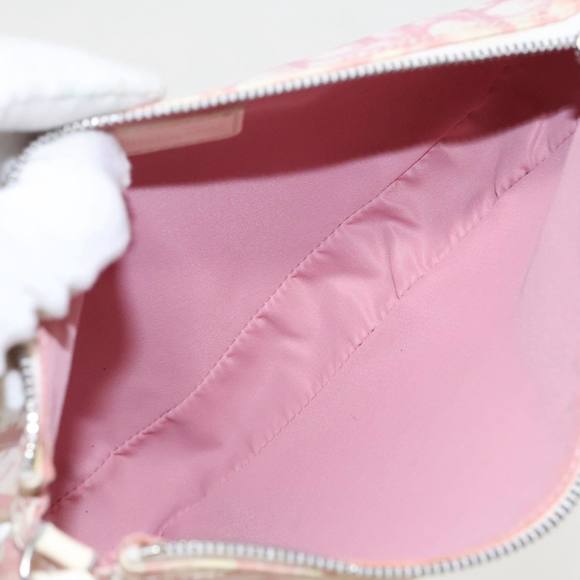 Christian Dior Saddle Pouch Trotter Canvas Pouch Pink Auth 95391 - Picture 11 of 16